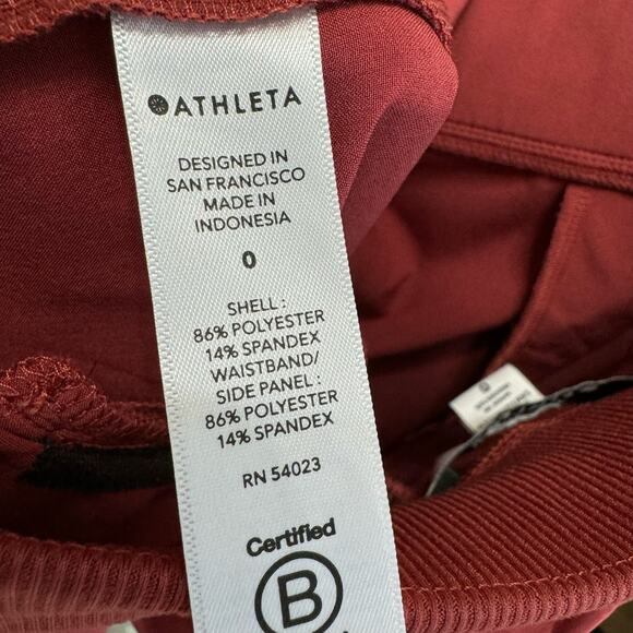 Athleta Brooklyn Ankle Pant Cinnamon Red Lightweight Travel Casual SZ 0 - Picture 11 of 11